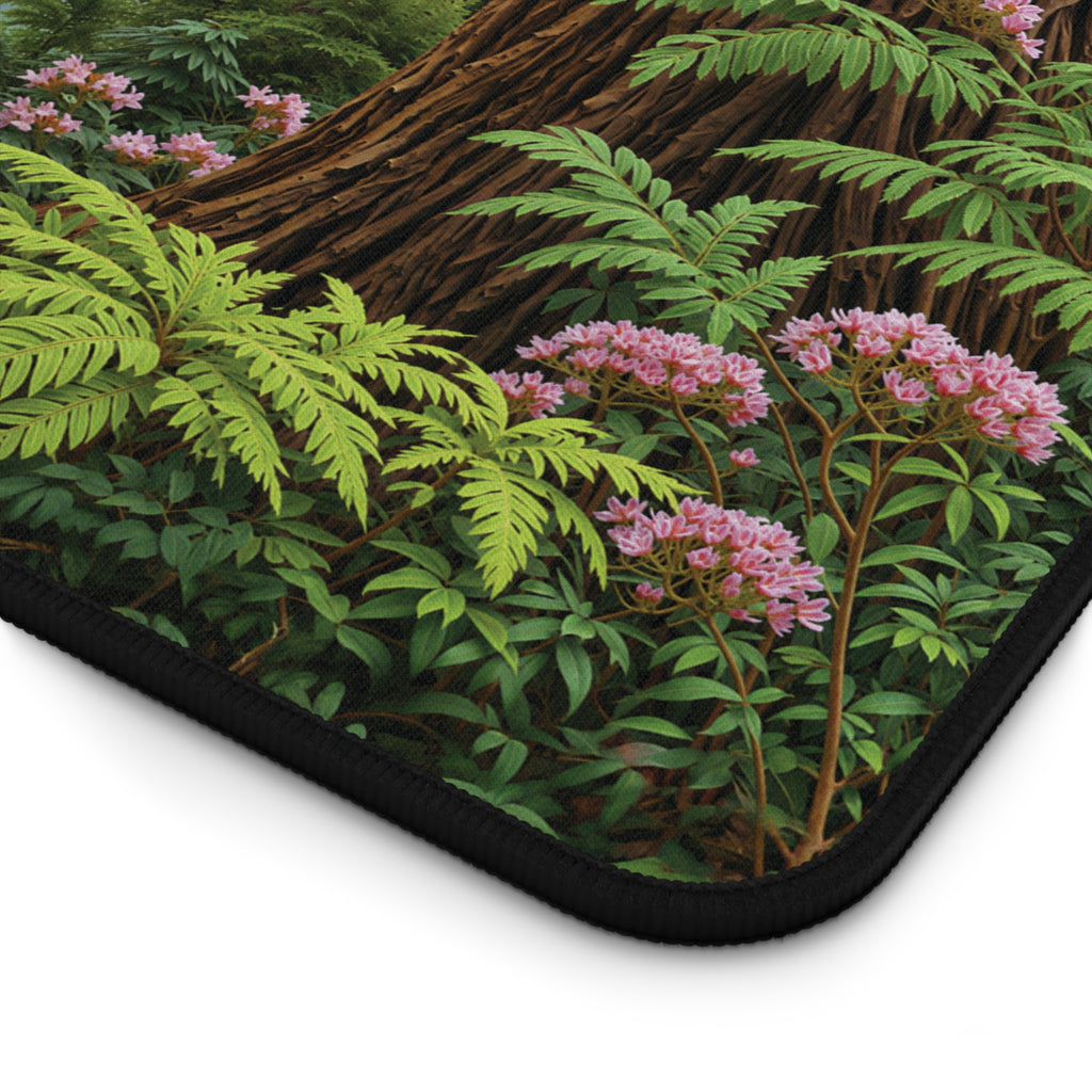Forest Foliage Desk Mat – Nature Botanical Art