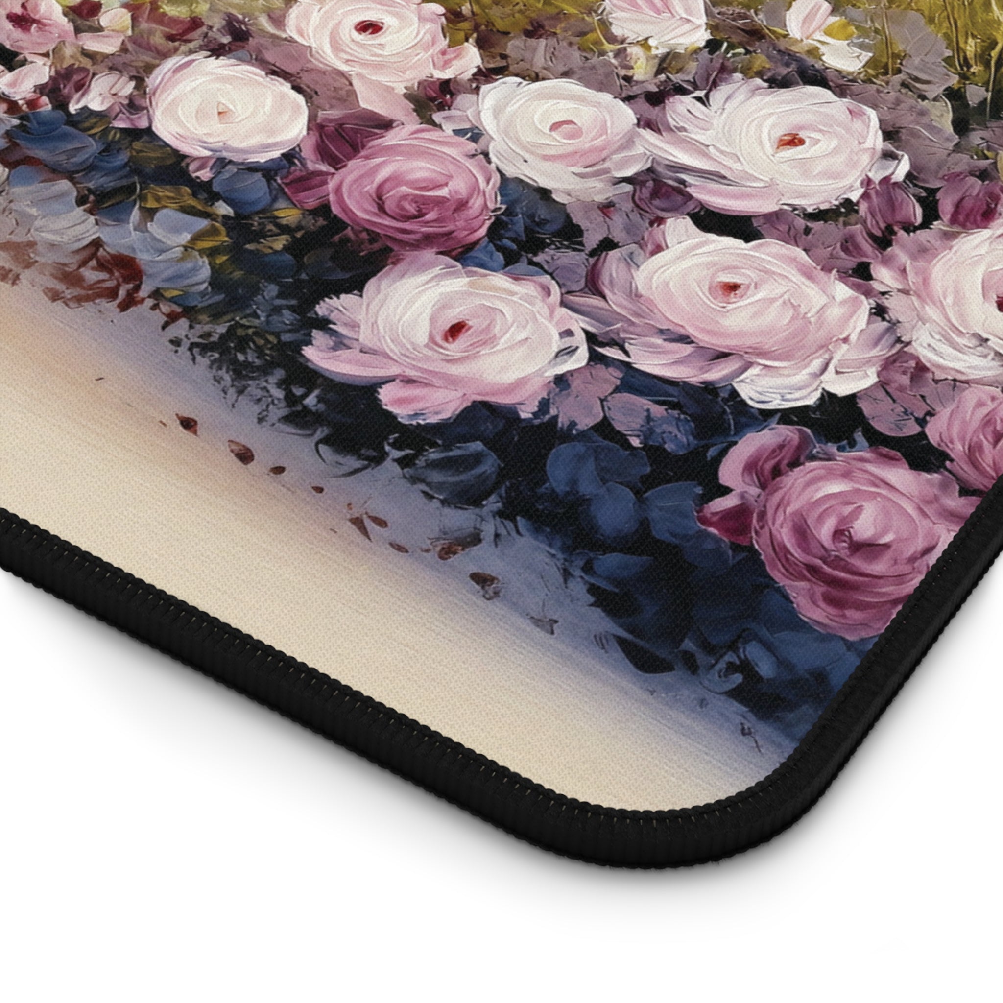 Coastal Floral Ocean Wave Desk Mat – Botanical Art