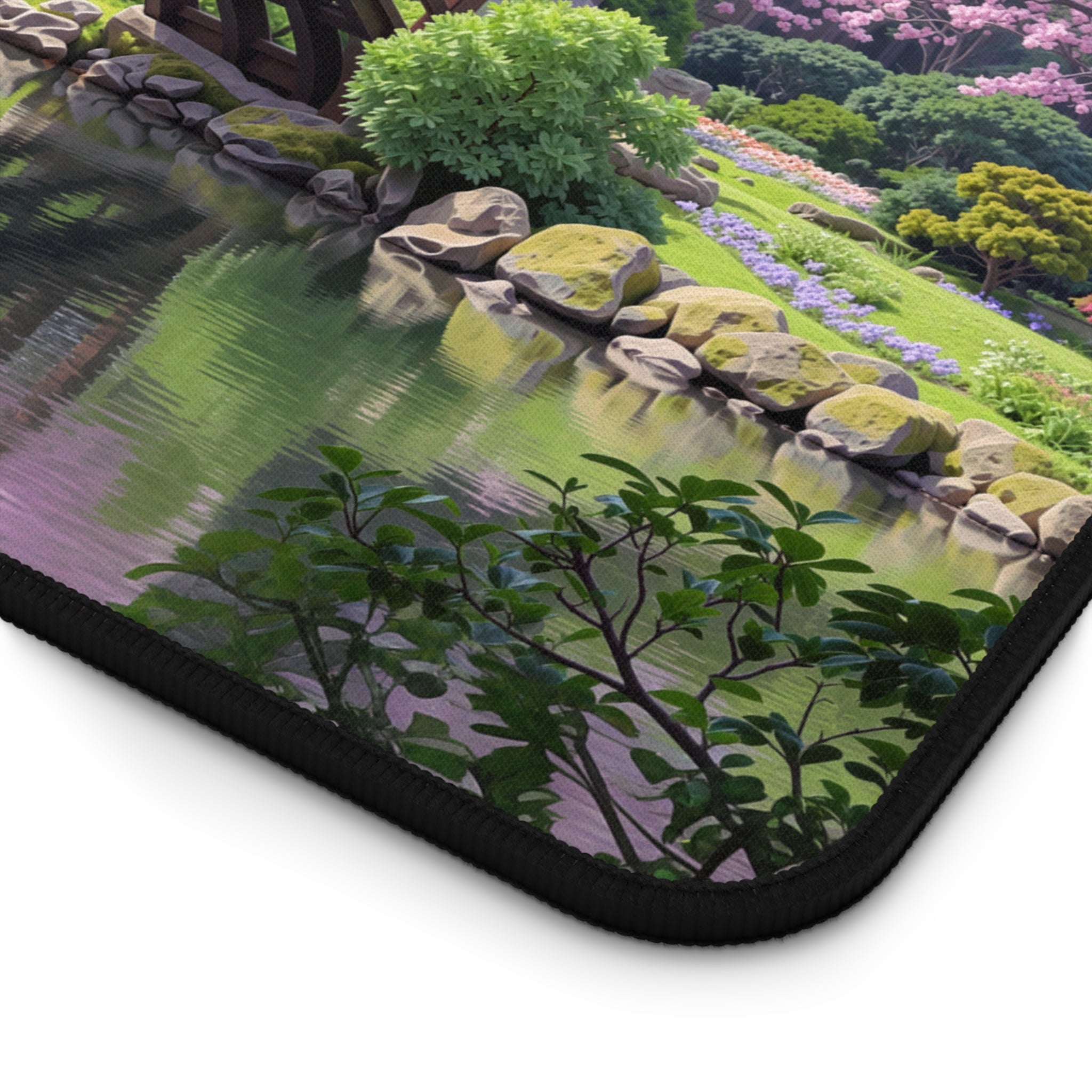 Sakura Garden Desk Mat – Japanese Cherry Blossom Art