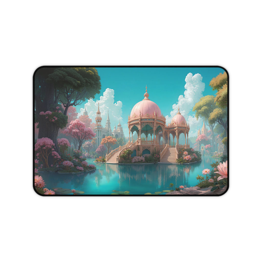 Fantasy Castle Desk Mat – Pink Pavilion Illustration