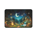 Midnight Camping Forest Desk Mat – Whimsical Nature Art