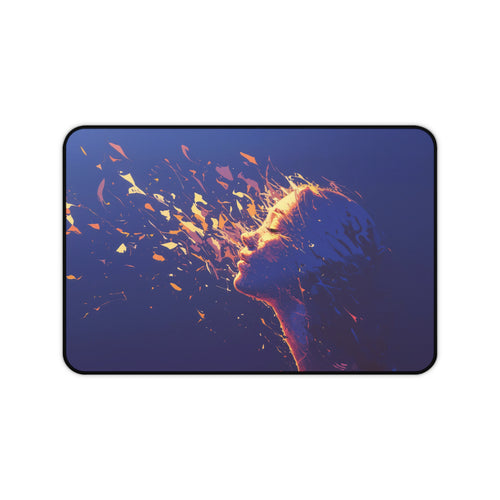 Abstract Fractured Woman Desk Mat – Modern Art