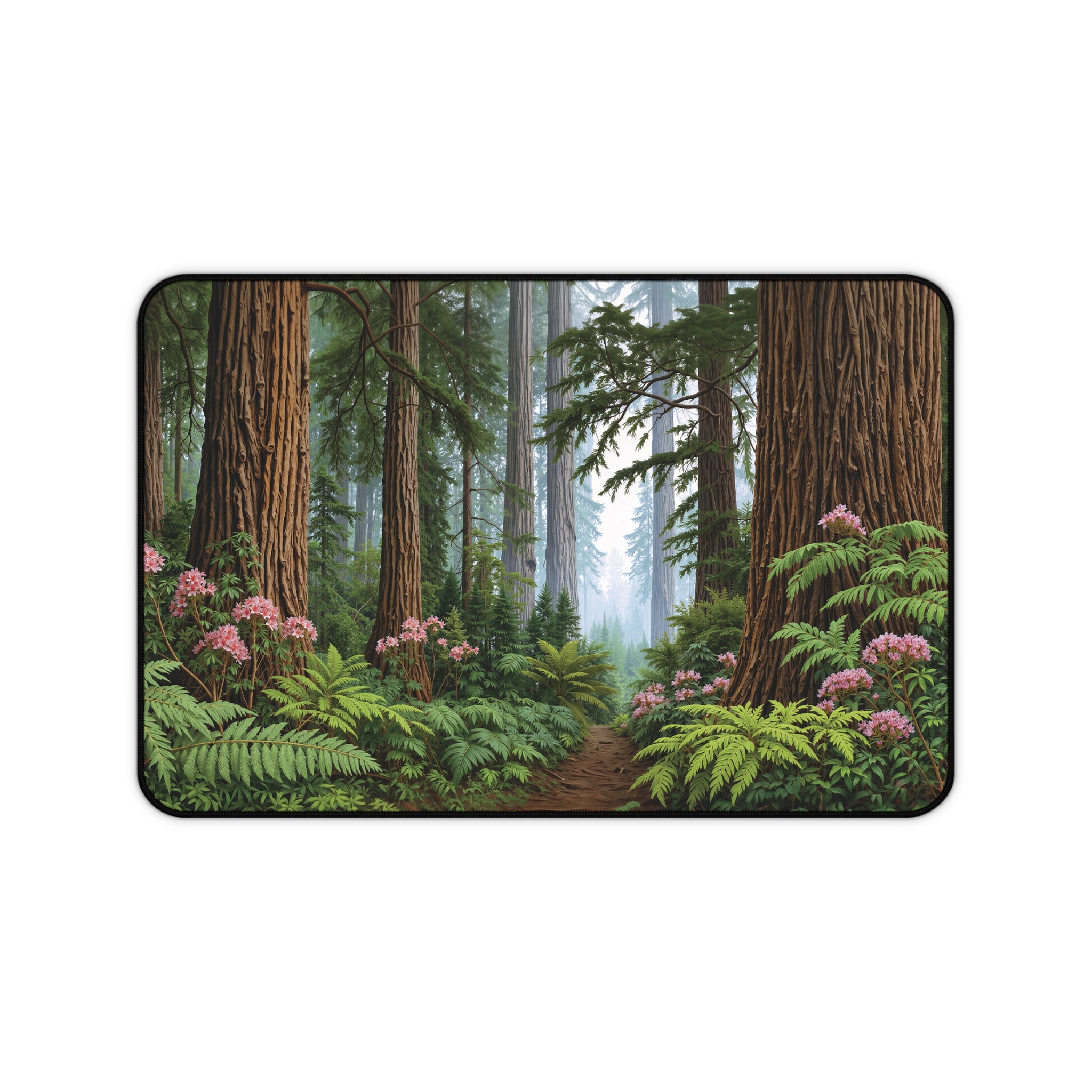 Forest Foliage Desk Mat – Nature Botanical Art