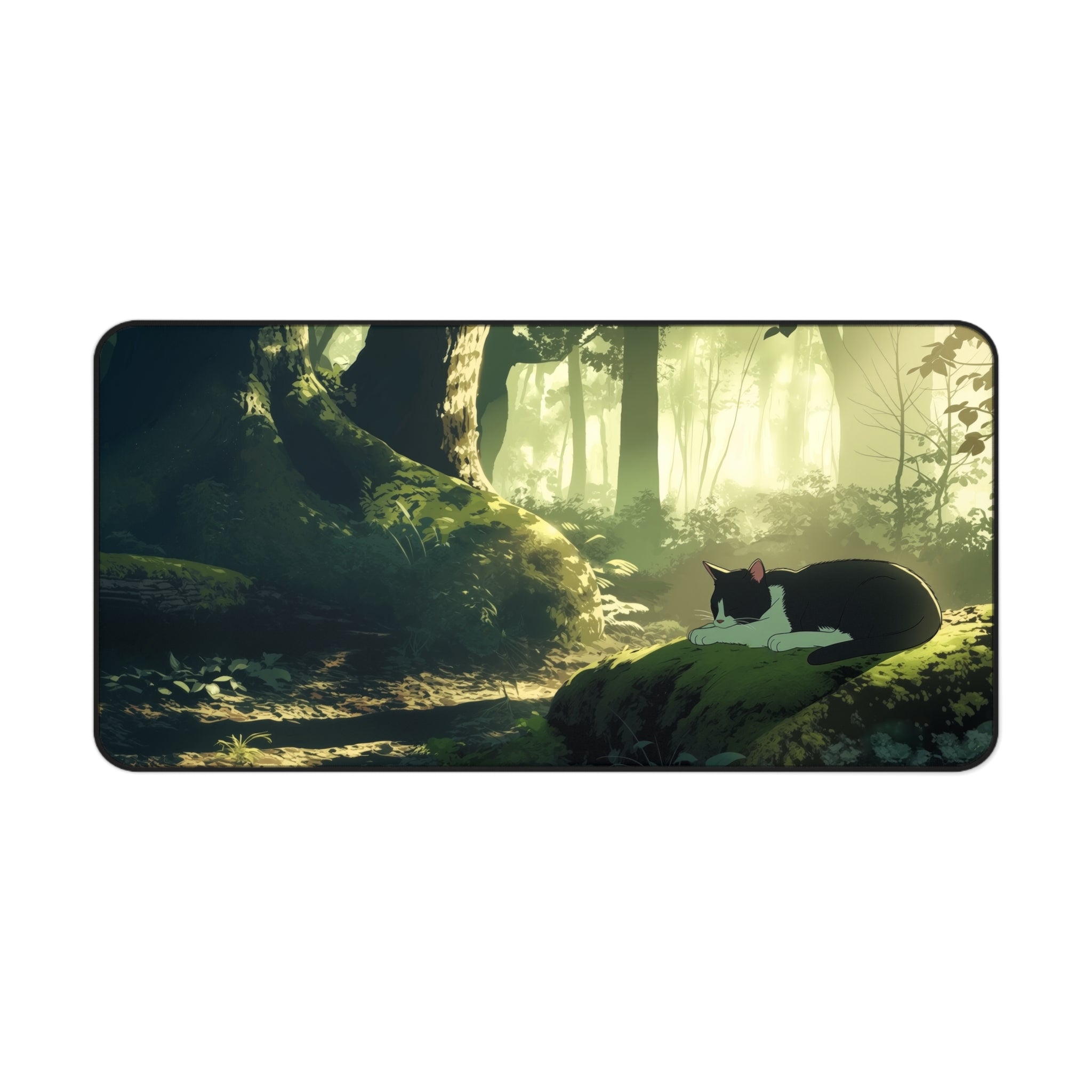 Copy of Tuxedo Cat Sleeping In Forest