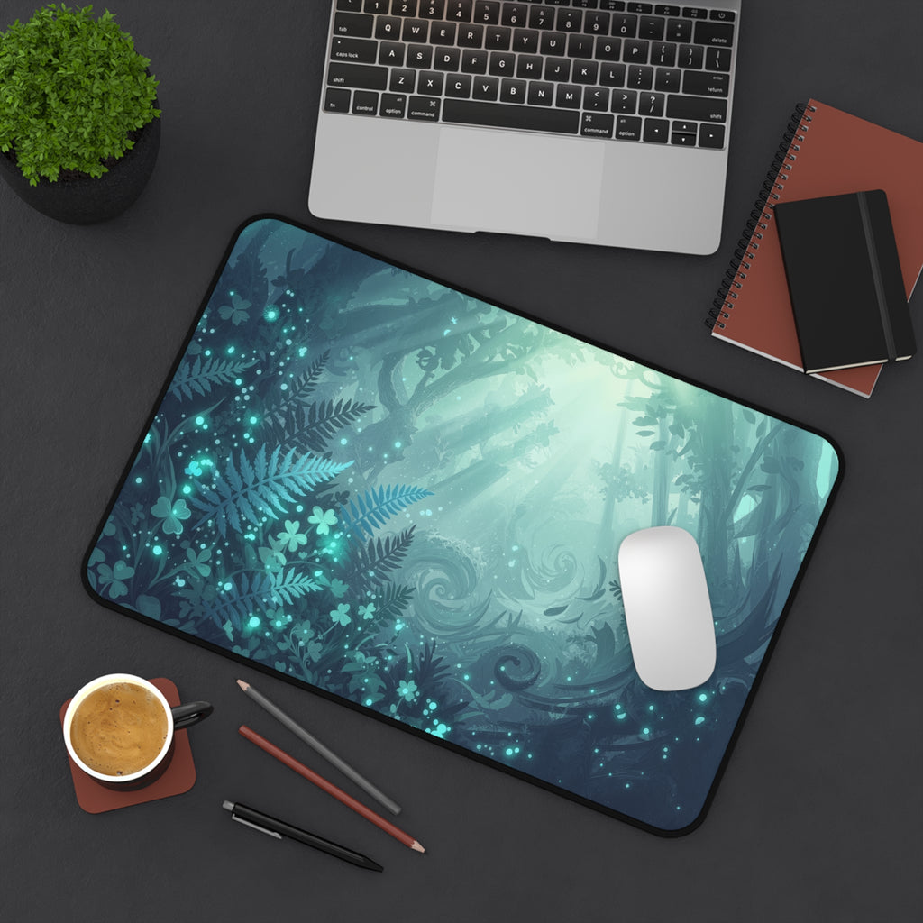 Magical Forest Desk Mat – Enchanted Fantasy Art