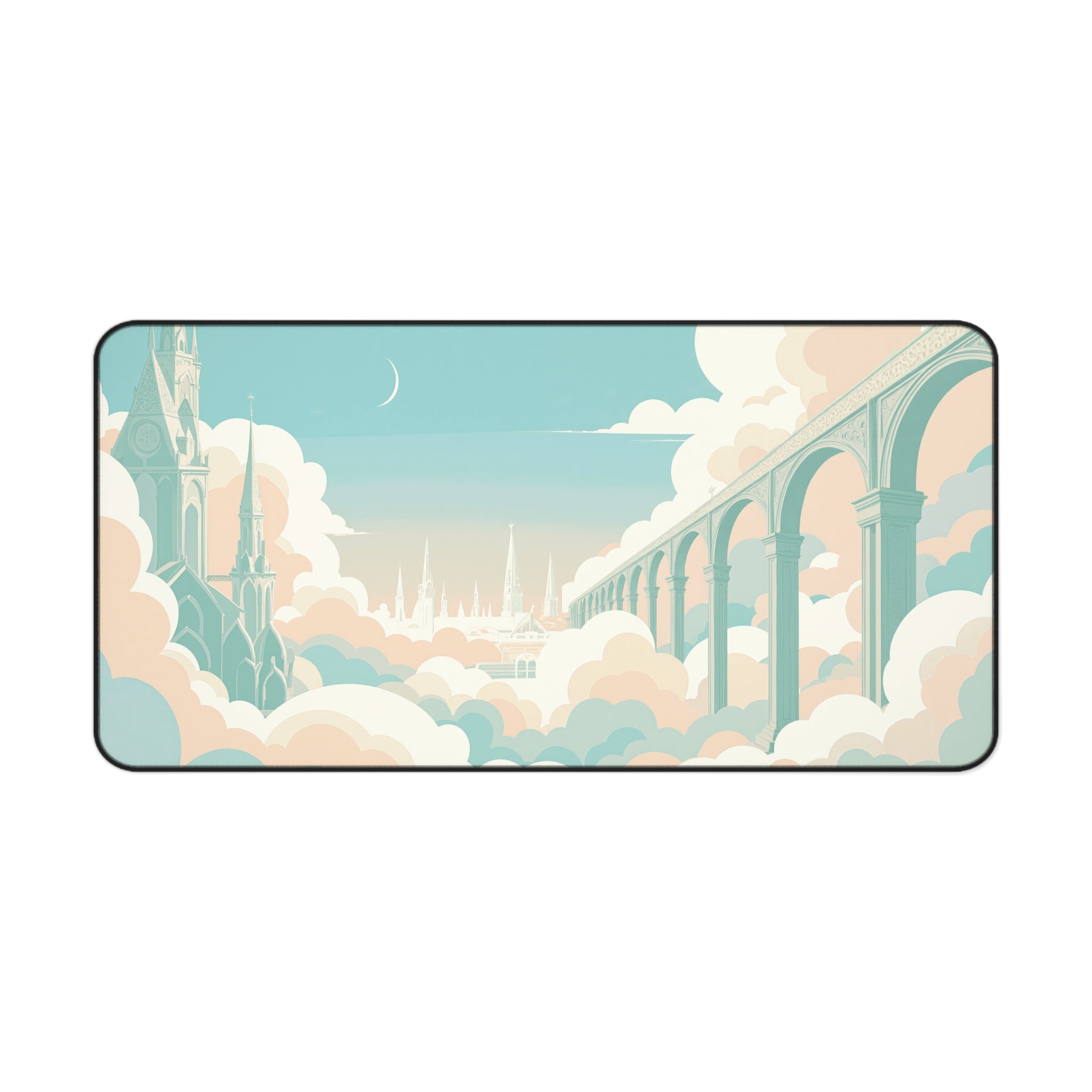 Dreamscape Arches Desk Mat – Surreal Abstract Art