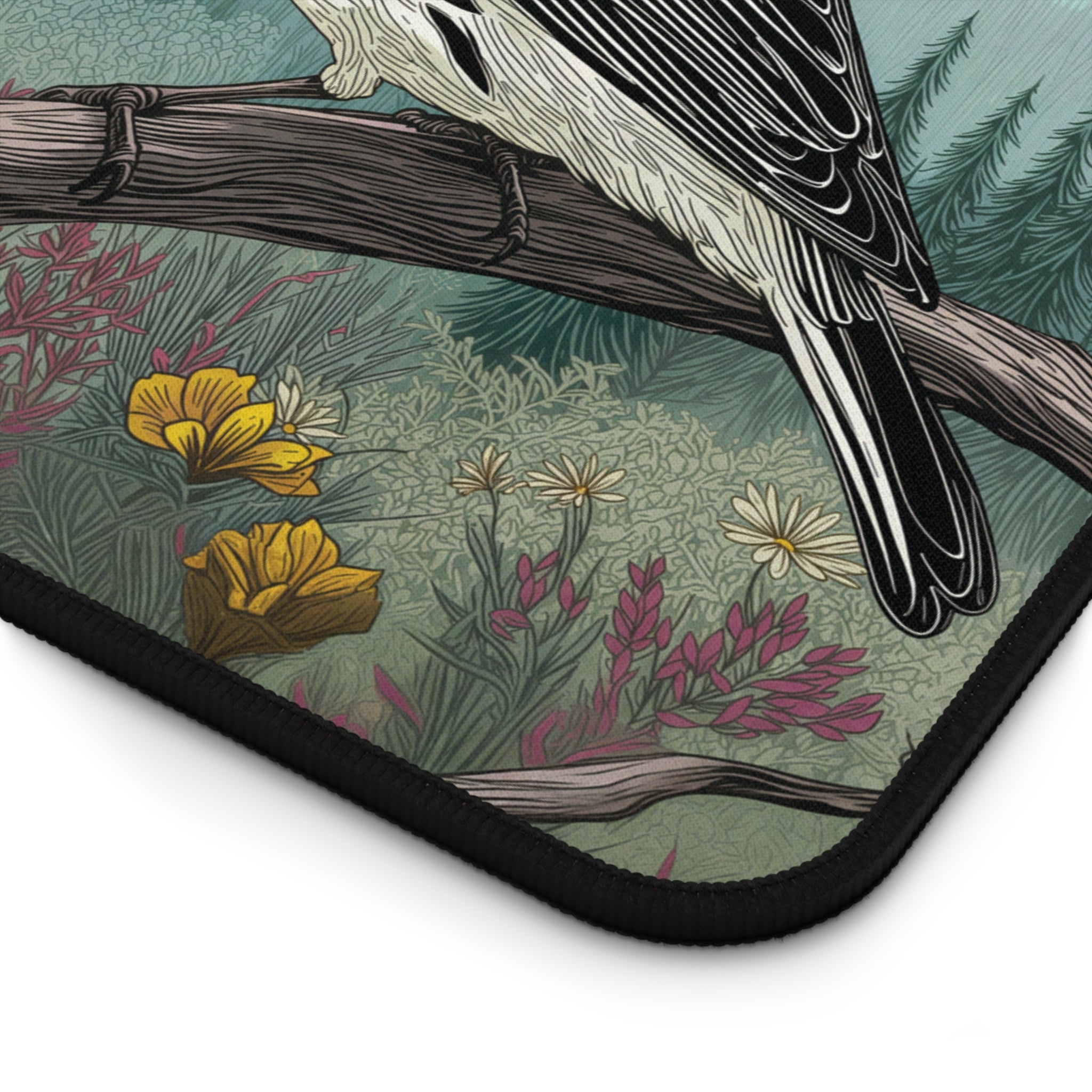 Warbler Bird Desk Mat – Nature Wildlife Art
