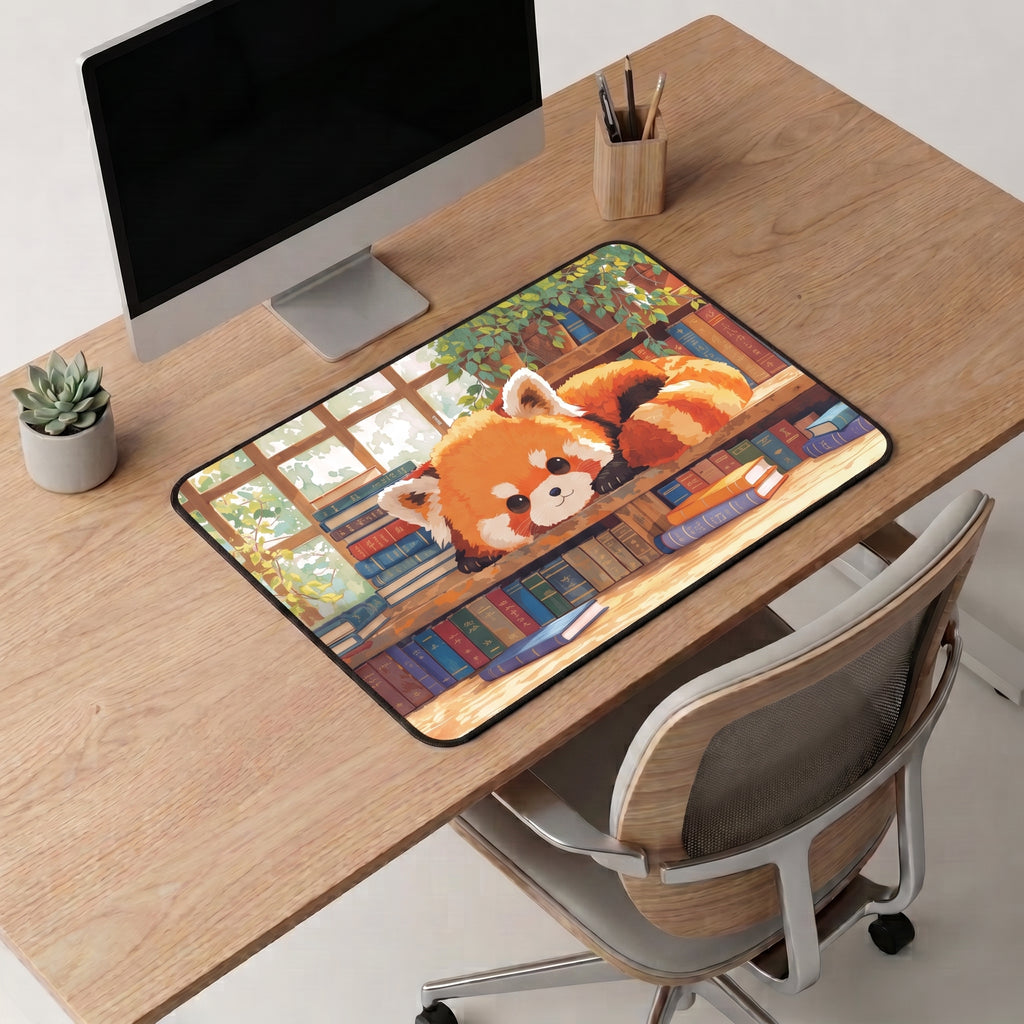 Red Panda Desk Mat – Cozy Cute Animal Art