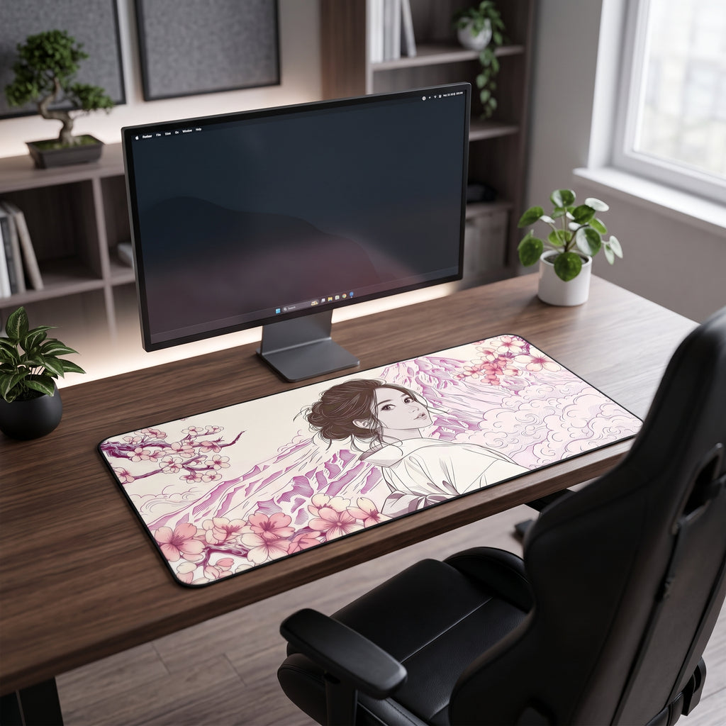 Geisha Kimono Desk Mat – Japanese Traditional Art