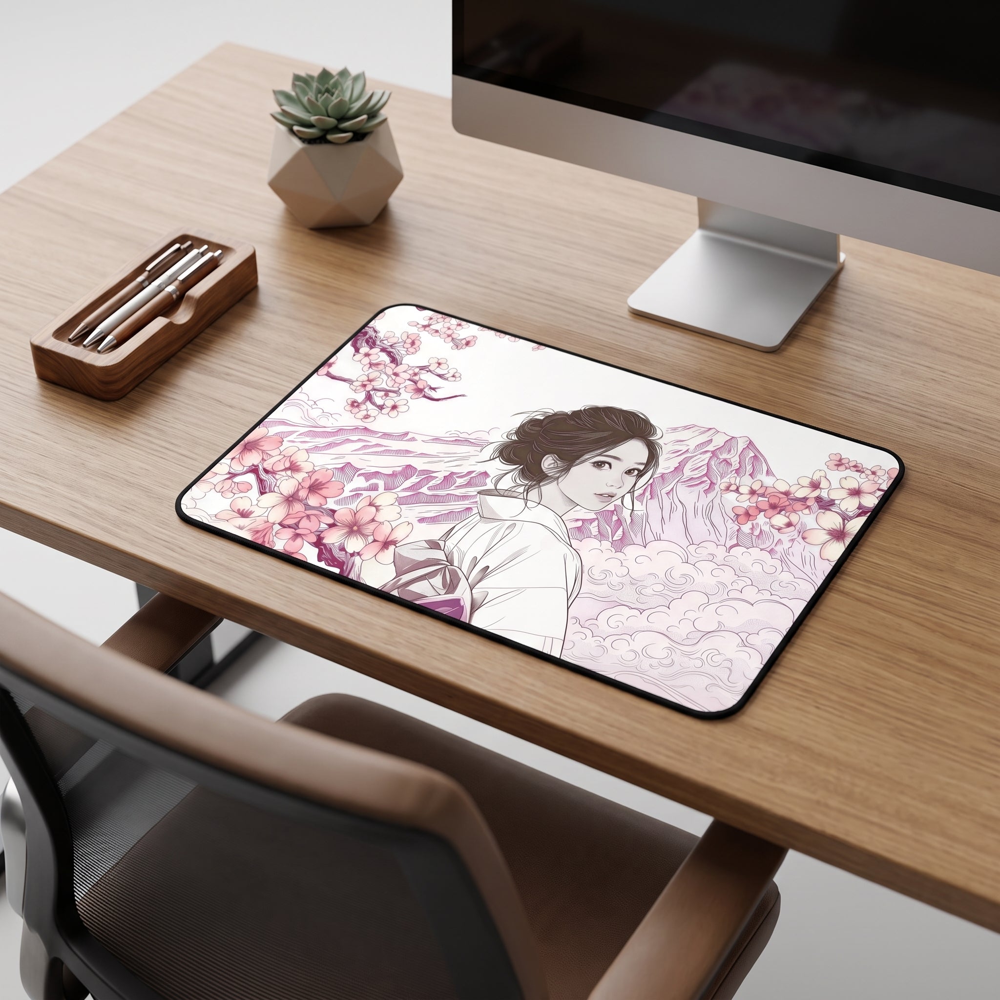 Geisha Kimono Desk Mat – Japanese Traditional Art