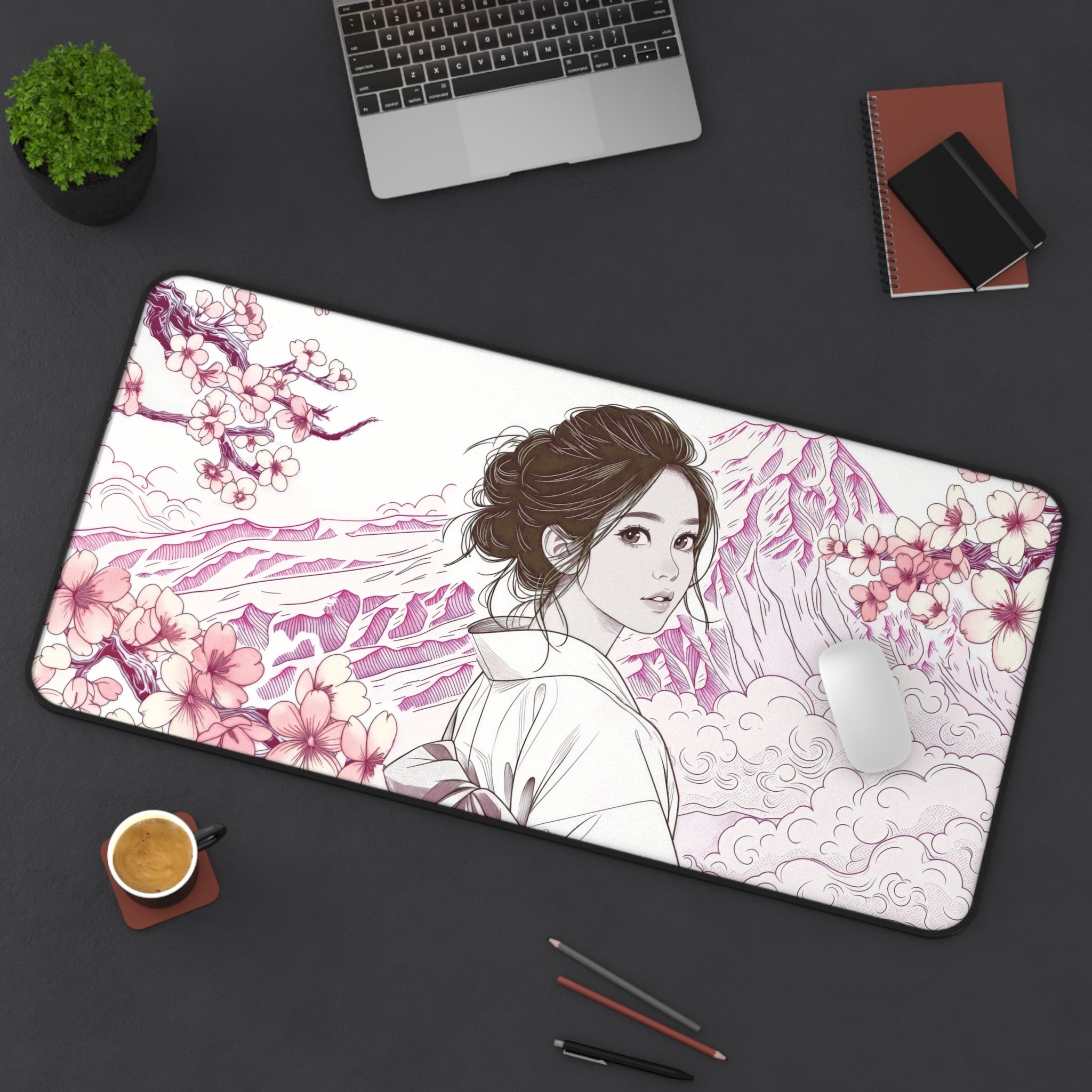Geisha Kimono Desk Mat – Japanese Traditional Art