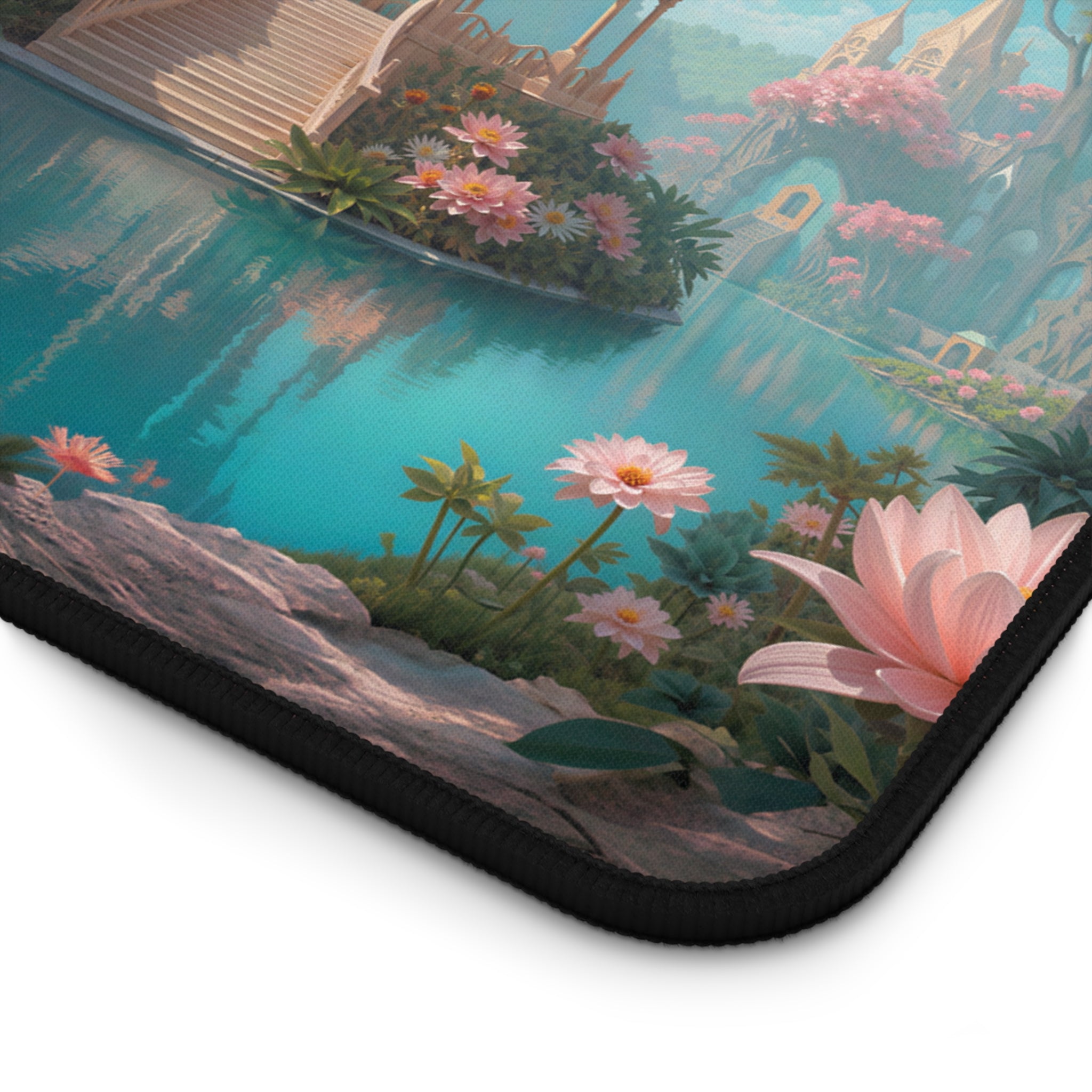 Fantasy Castle Desk Mat – Pink Pavilion Illustration