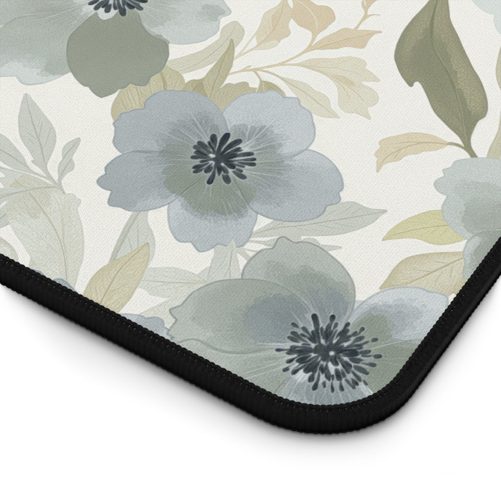 Watercolor Florals Desk Mat – Muted Botanical Art