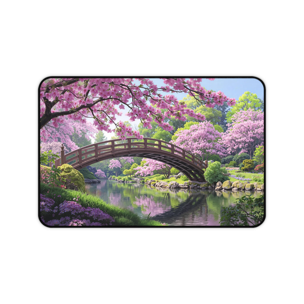 Sakura Garden Desk Mat – Japanese Cherry Blossom Art