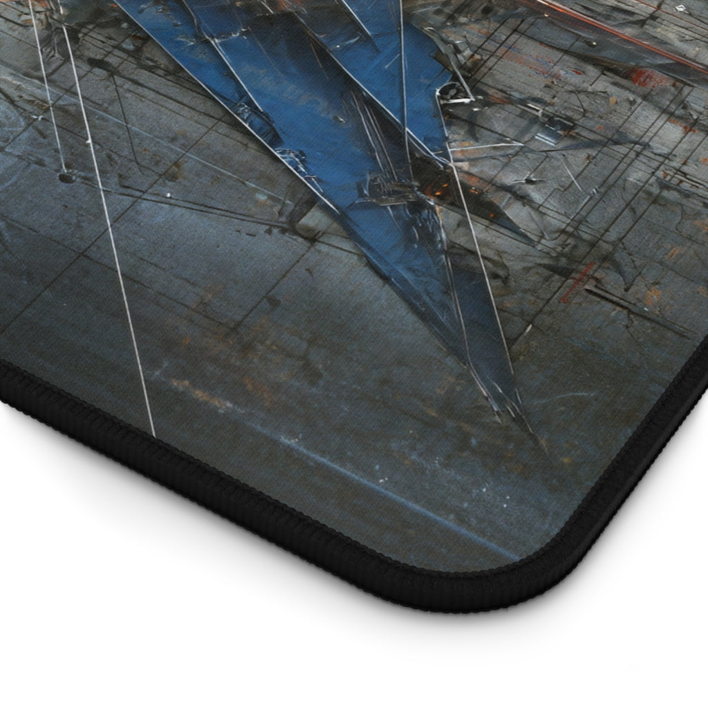Cyber Abstract Desk Mat – Red White Blue Patriotic Art