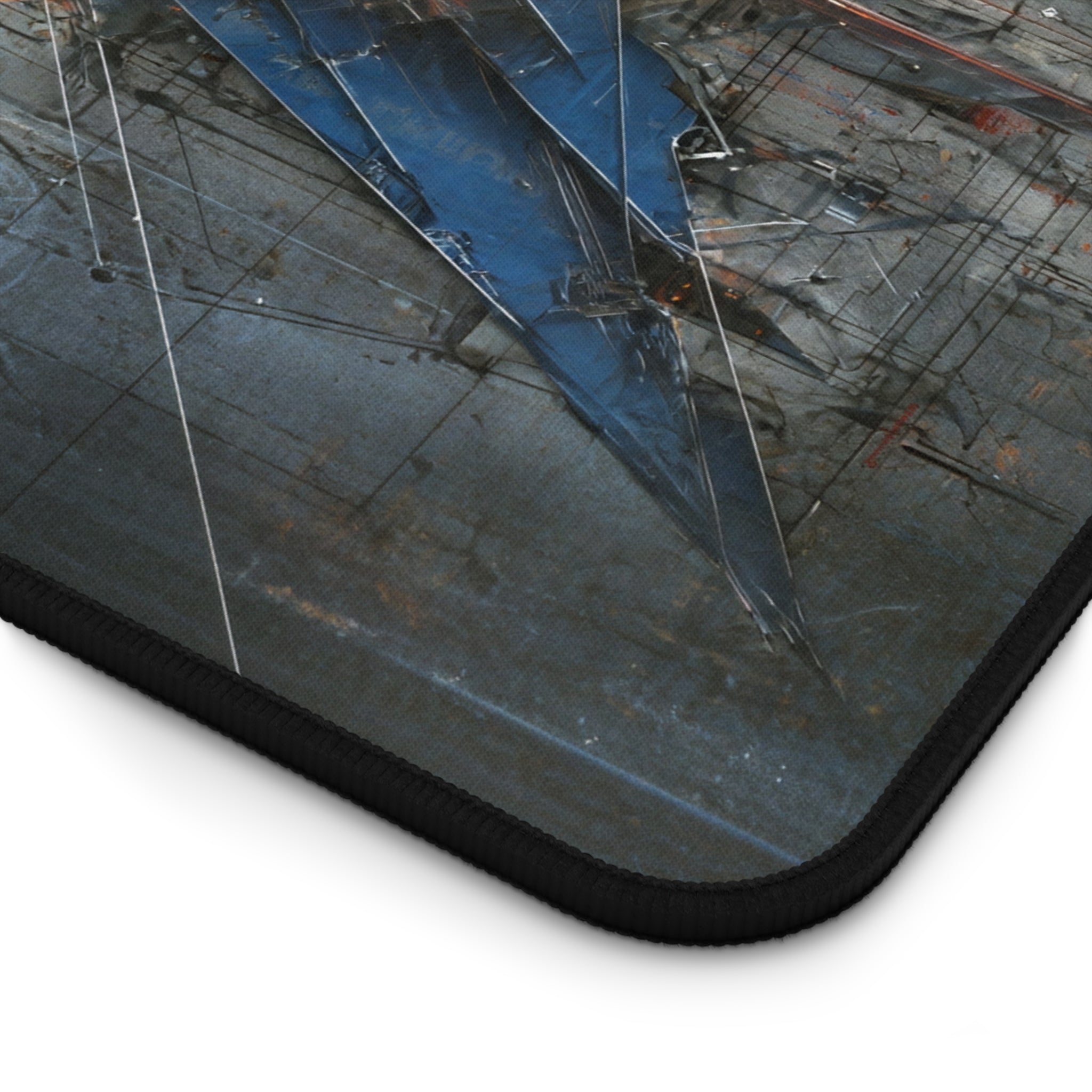 Cyber Abstract Desk Mat – Red White Blue Patriotic Art