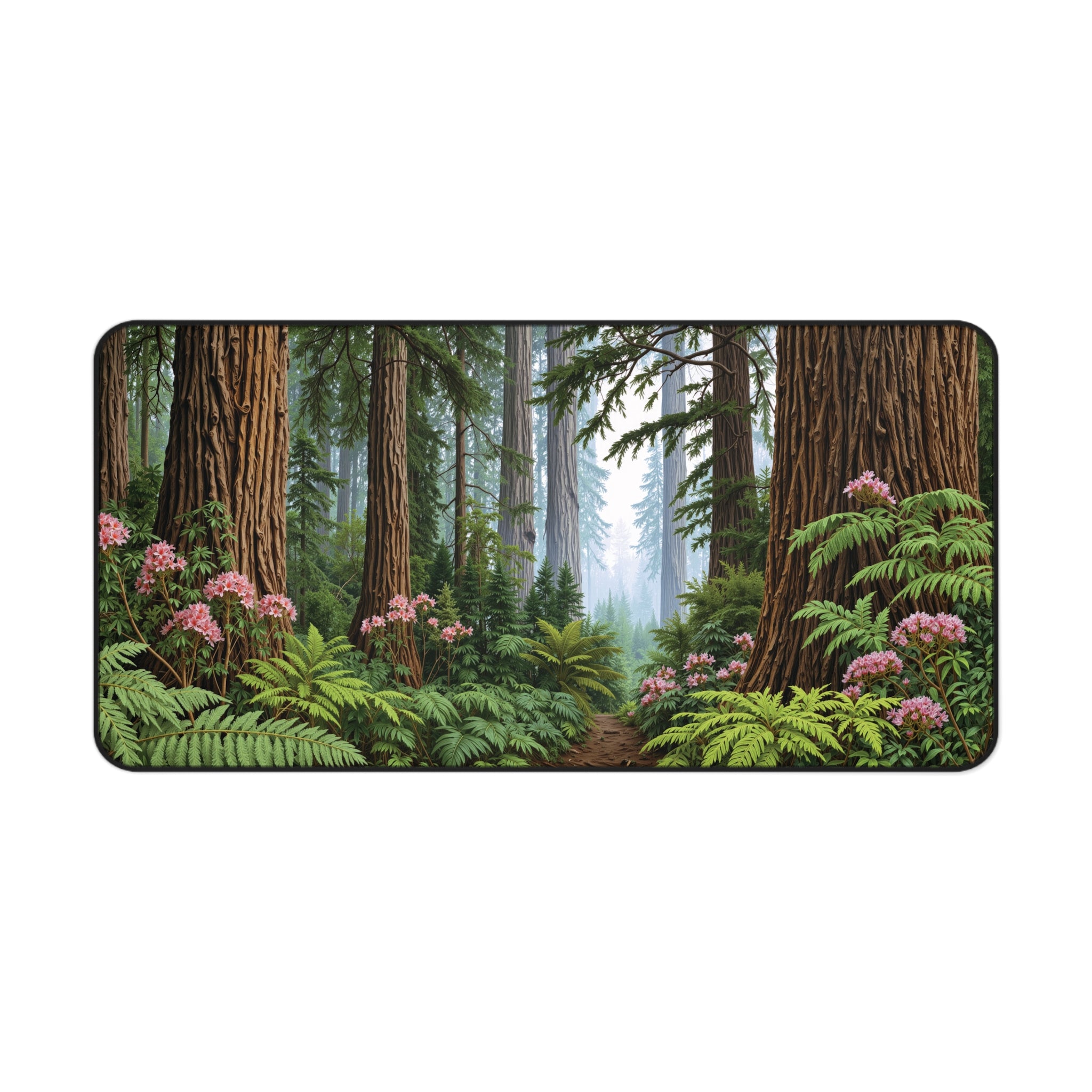 Forest Foliage Desk Mat – Nature Botanical Art