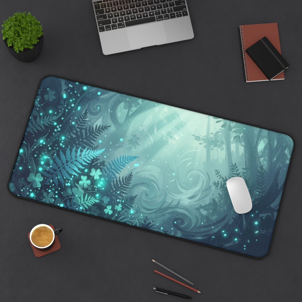 Magical Forest Desk Mat – Enchanted Fantasy Art