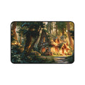 Cozy Forest Cottage Gaming Desk Mat – Woodland Home Office Large Mousepad
